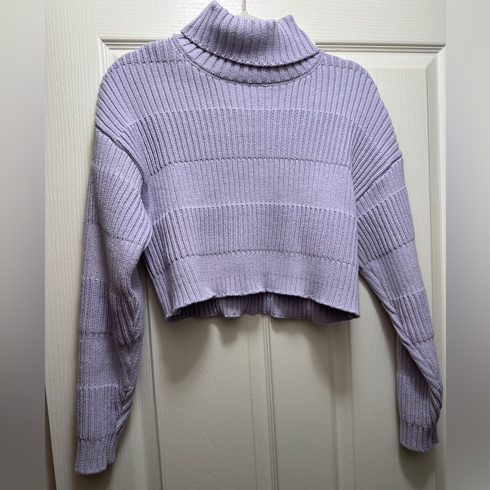 Lavender Cropped Sweater